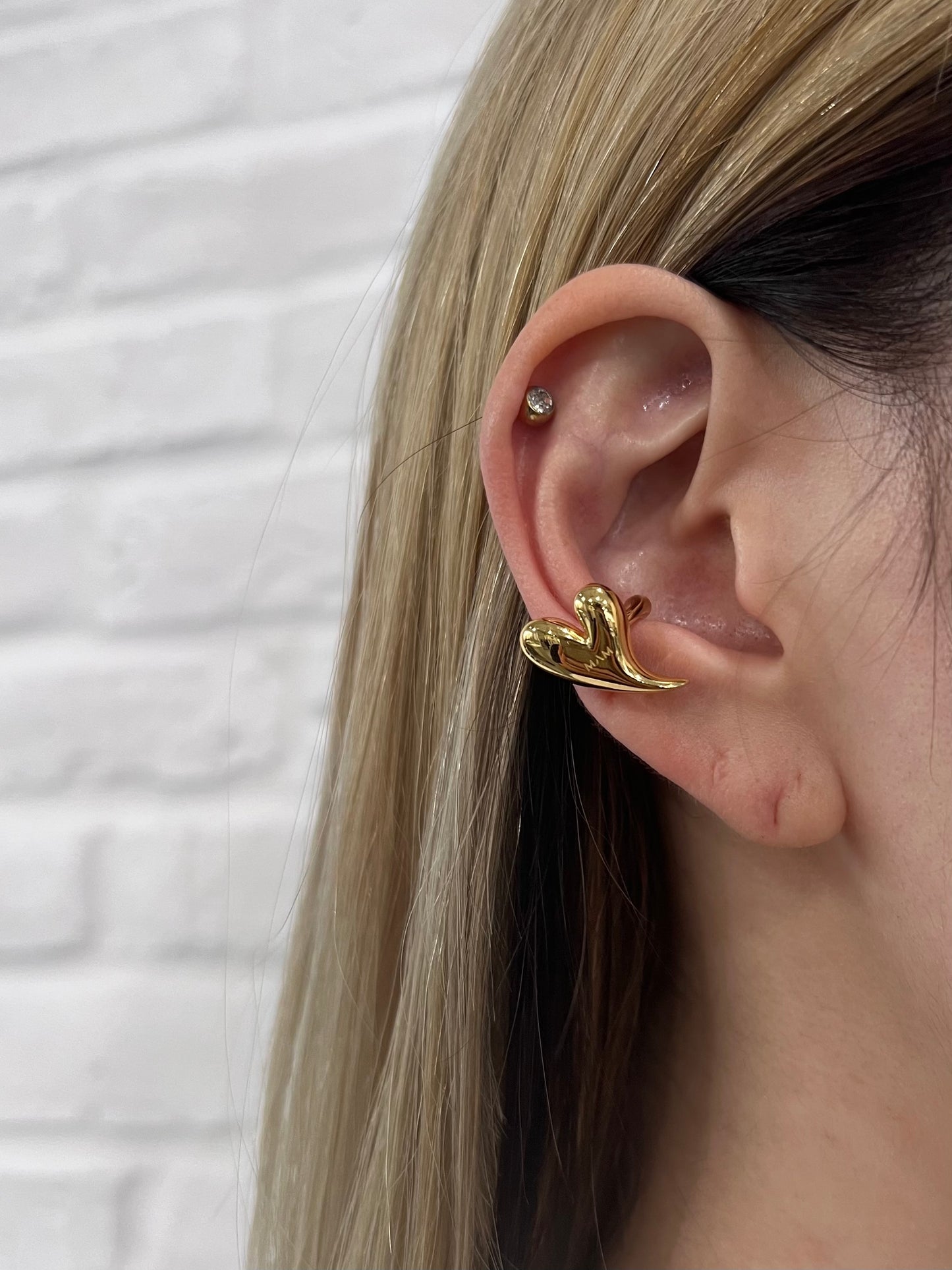 HEART EAR CUFF "GOLD"