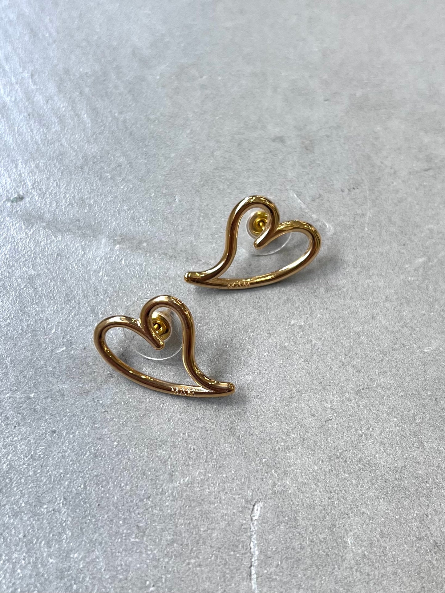 OPEN HEART EARRINGS "GOLD"