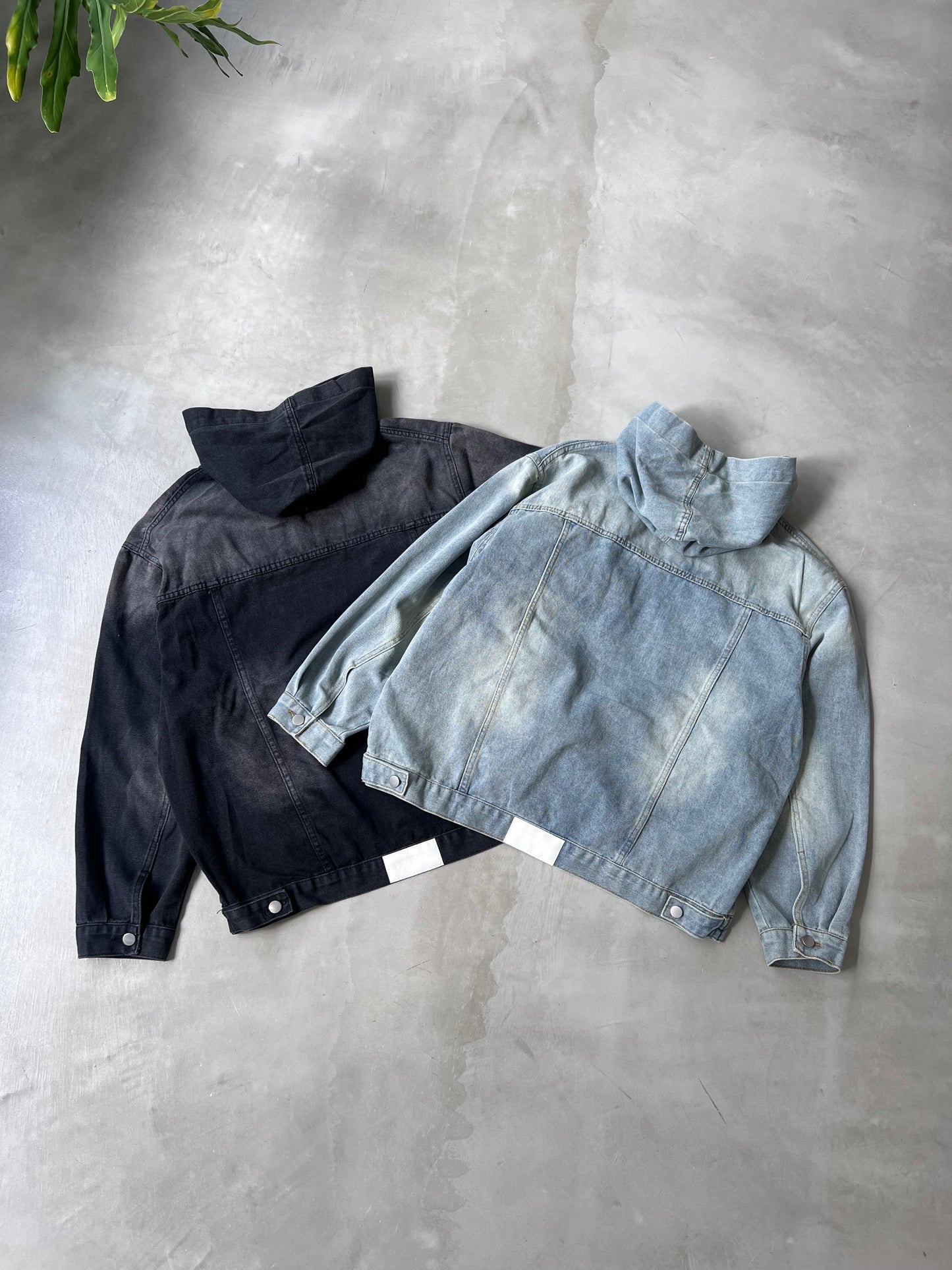 【MENS】DENIM HOODIE "WASH BLUE"