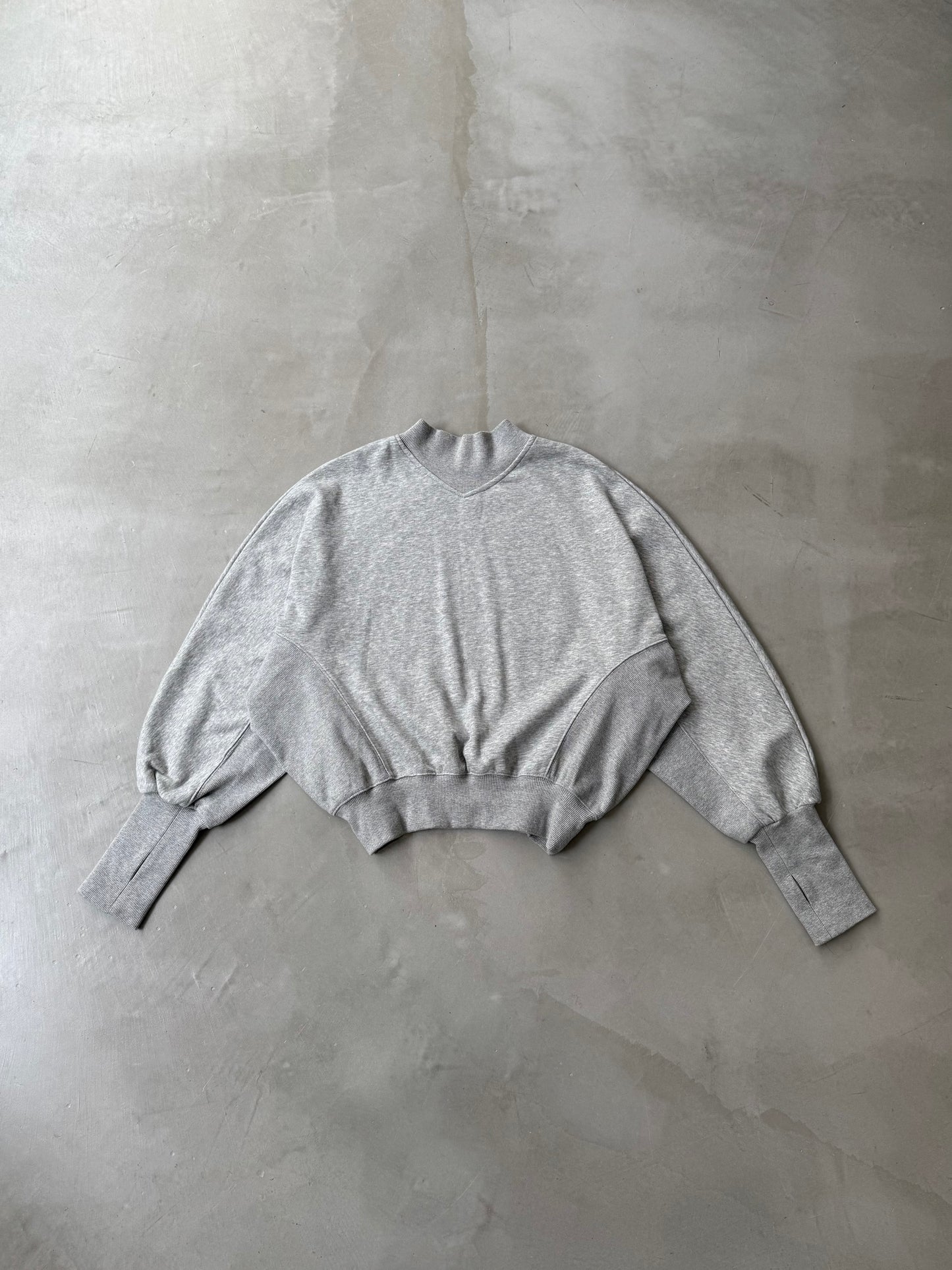 BALLOON SLEEVE SWEAT "GRAY"
