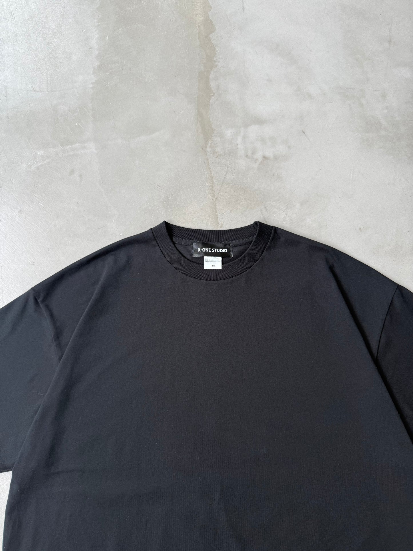 【MENS】X-ONE DRAWSTRING TEE "BLACK"