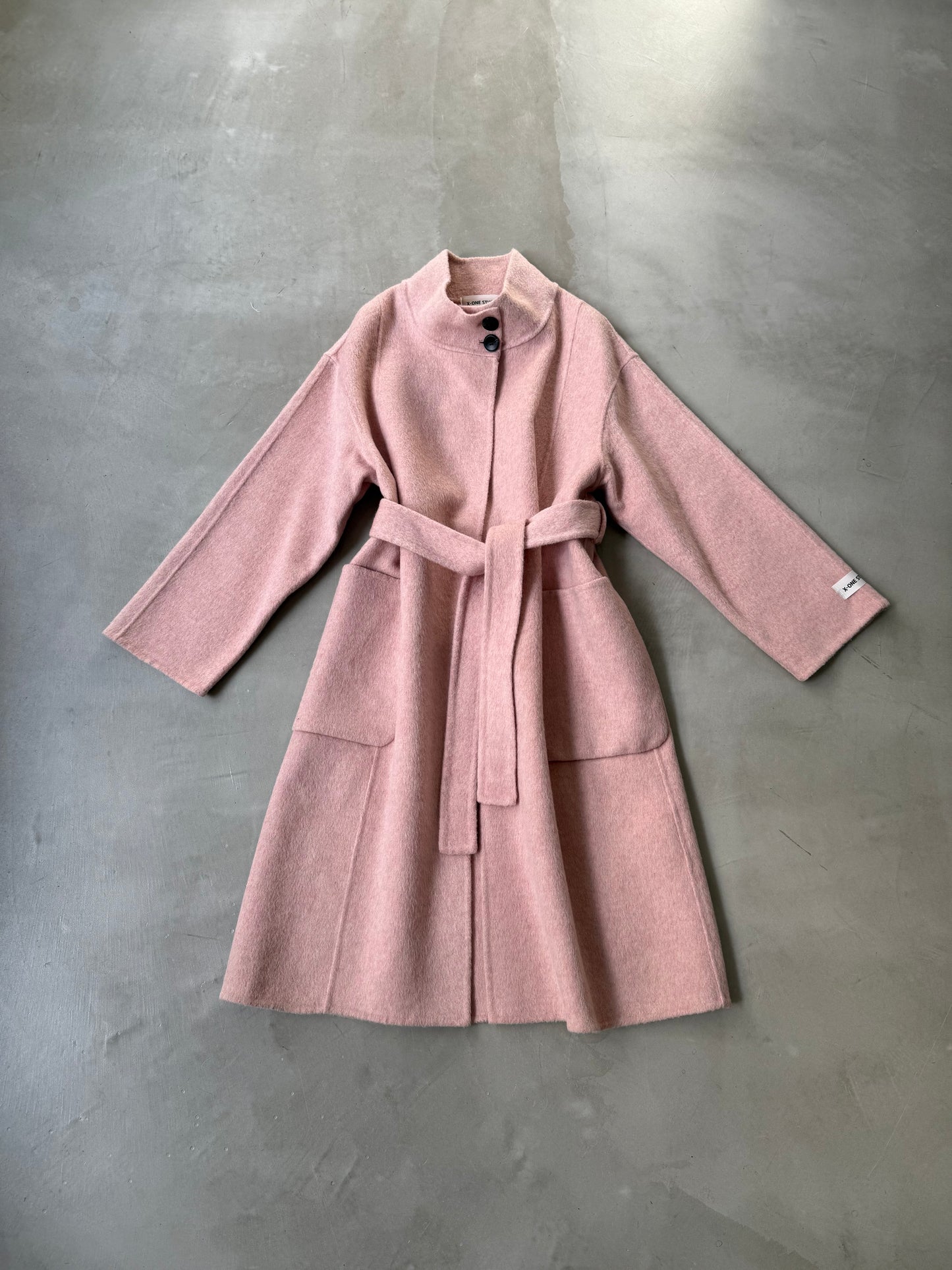MELTON WOOL COAT "PINK"