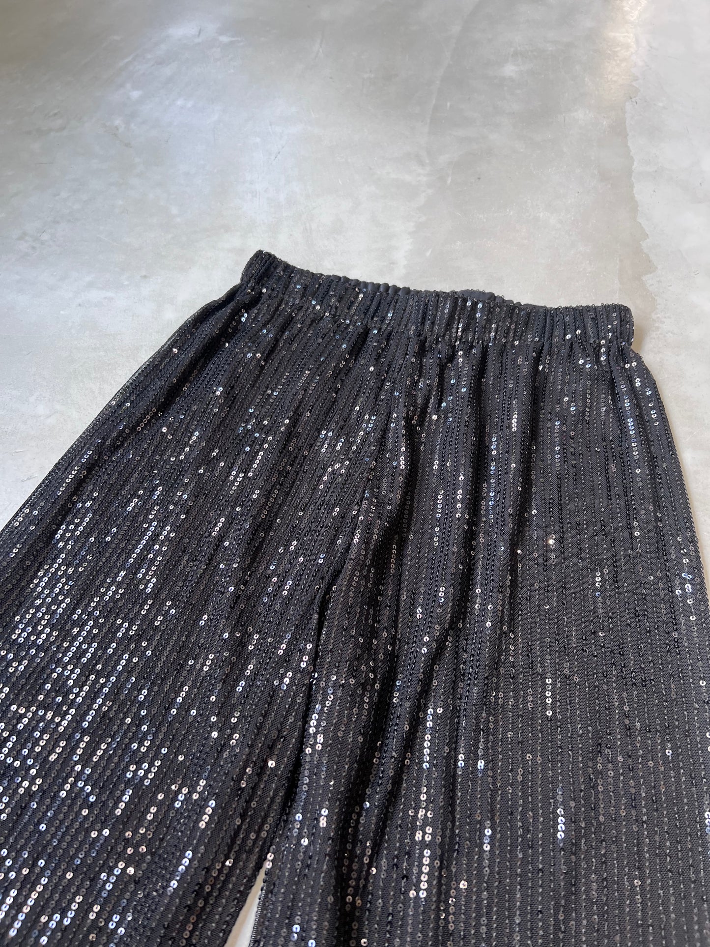 GLITTER PANTS "BLACK"