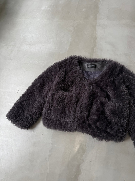 FLUFFY JACKET "GREY"