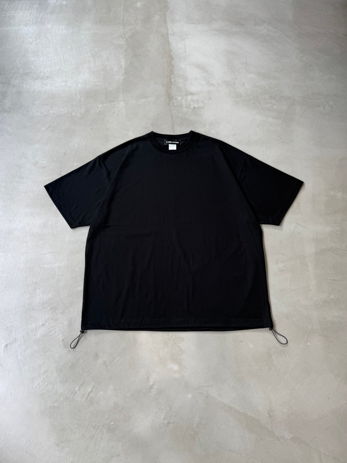 【MENS】X-ONE DRAWSTRING TEE "BLACK"