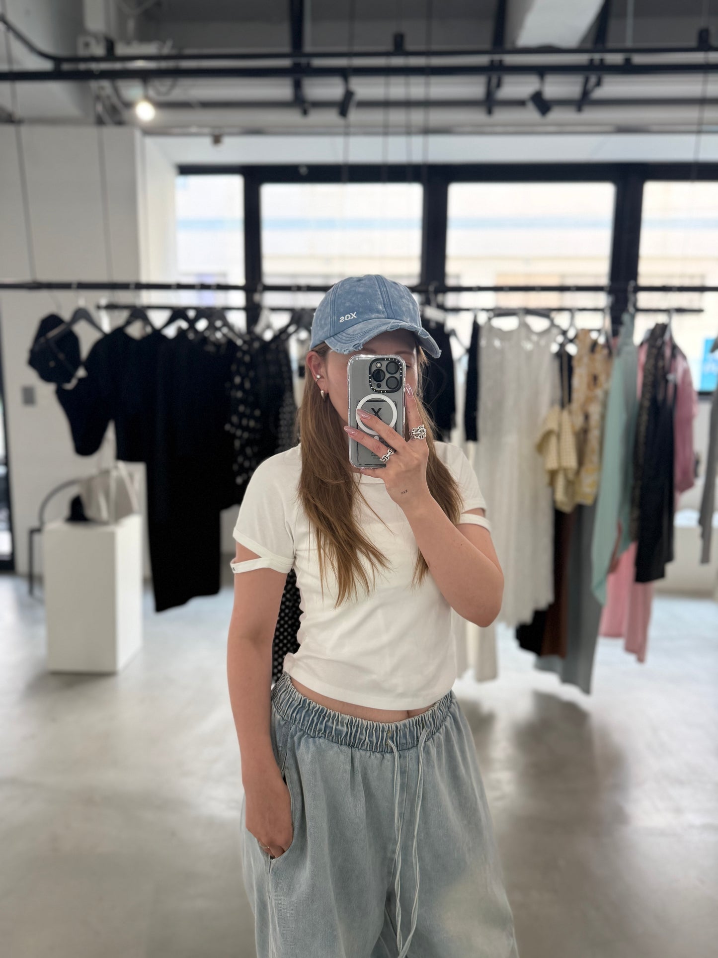CUT SLEEVE TEE "WHITE"