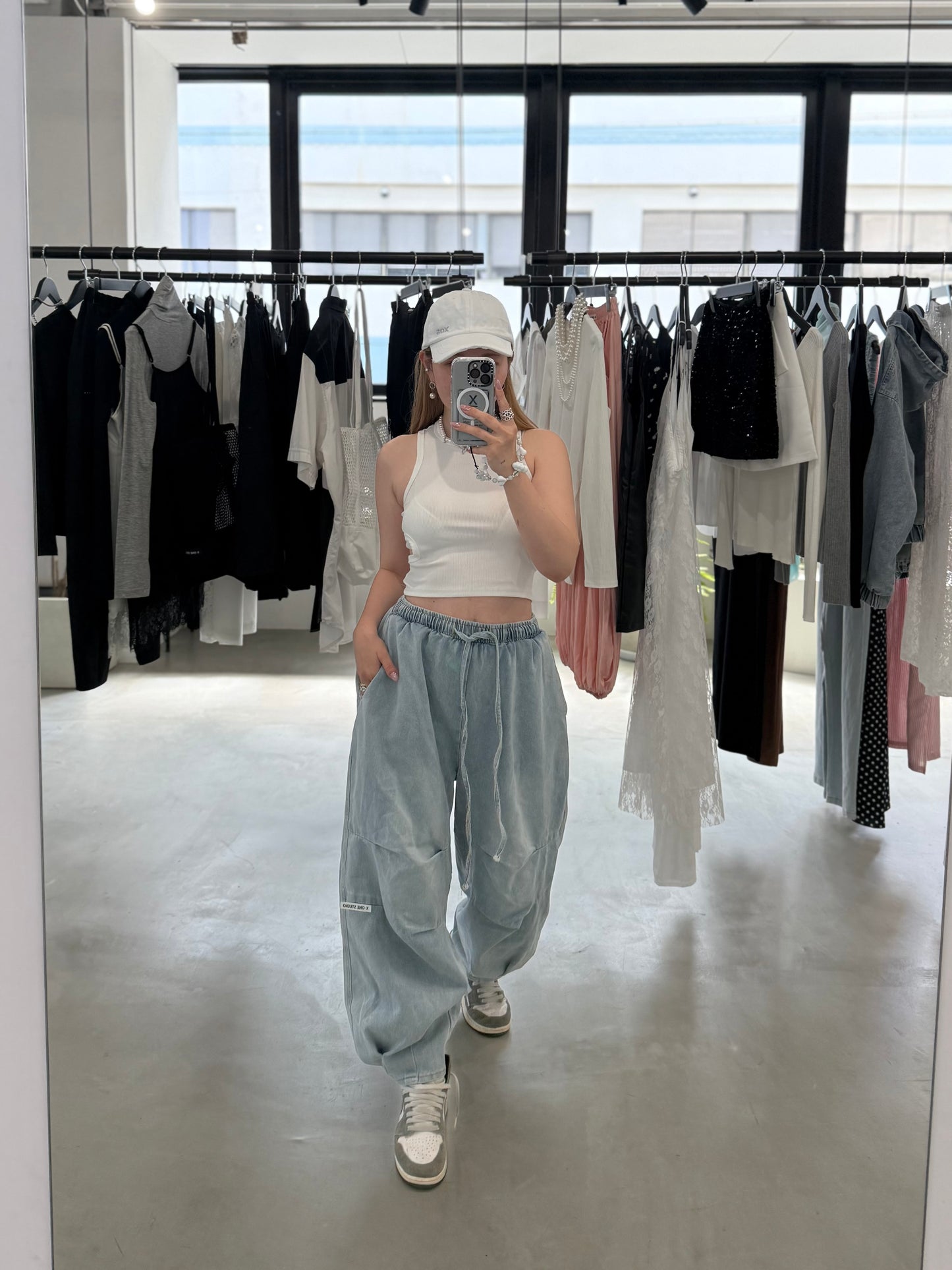 LOOSE DENIM SWEAT