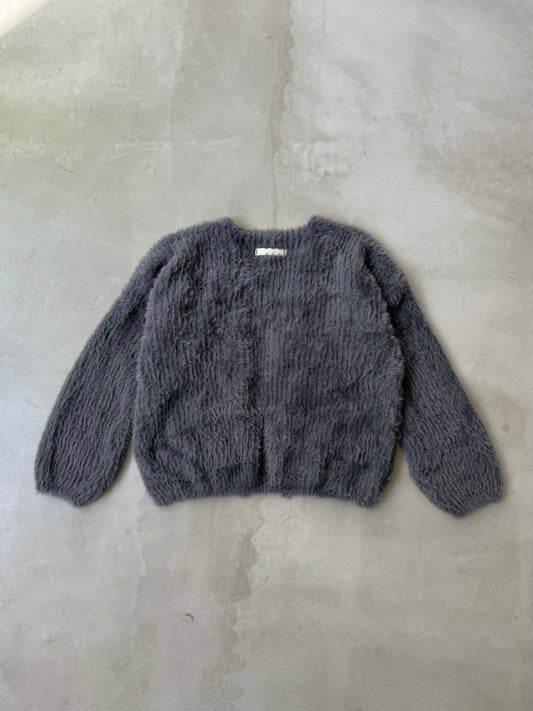 MINI SHAGGY CARDIGAN "GRAY"