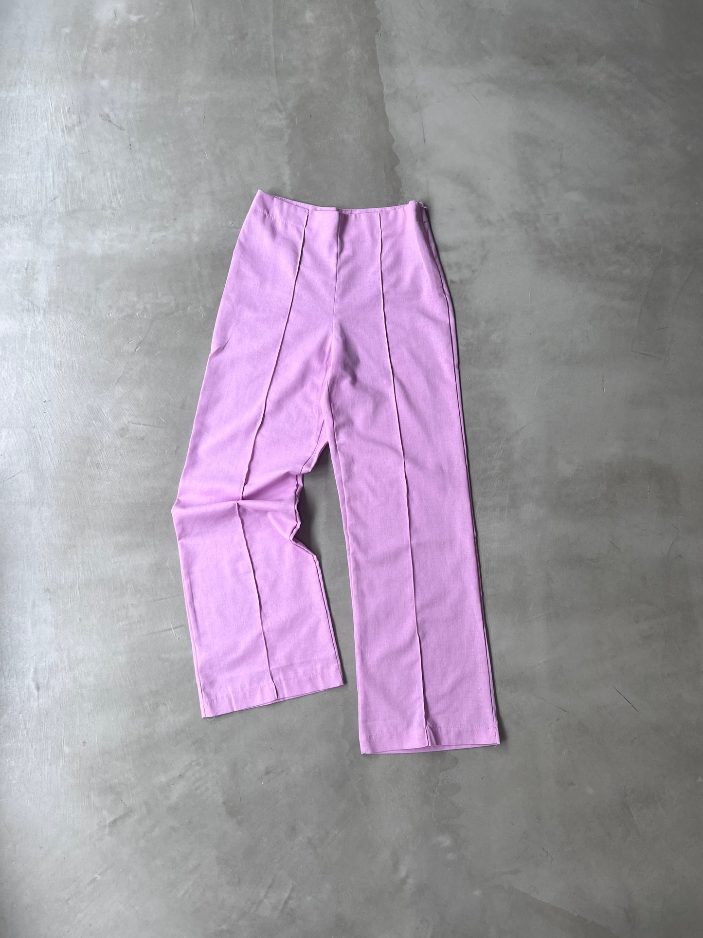 LINEN BLEND PANTS "PINK"