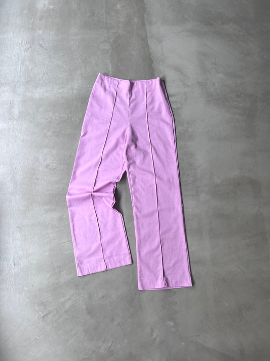 LINEN BLEND PANTS "PINK"