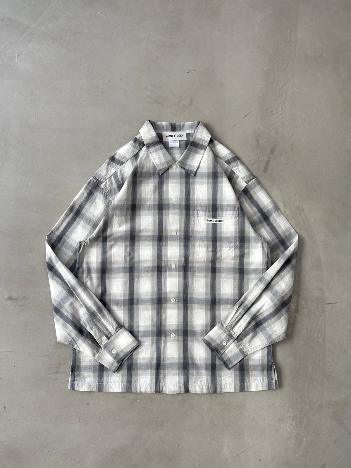 BOX FLANNEL SHIRT “WHITE”