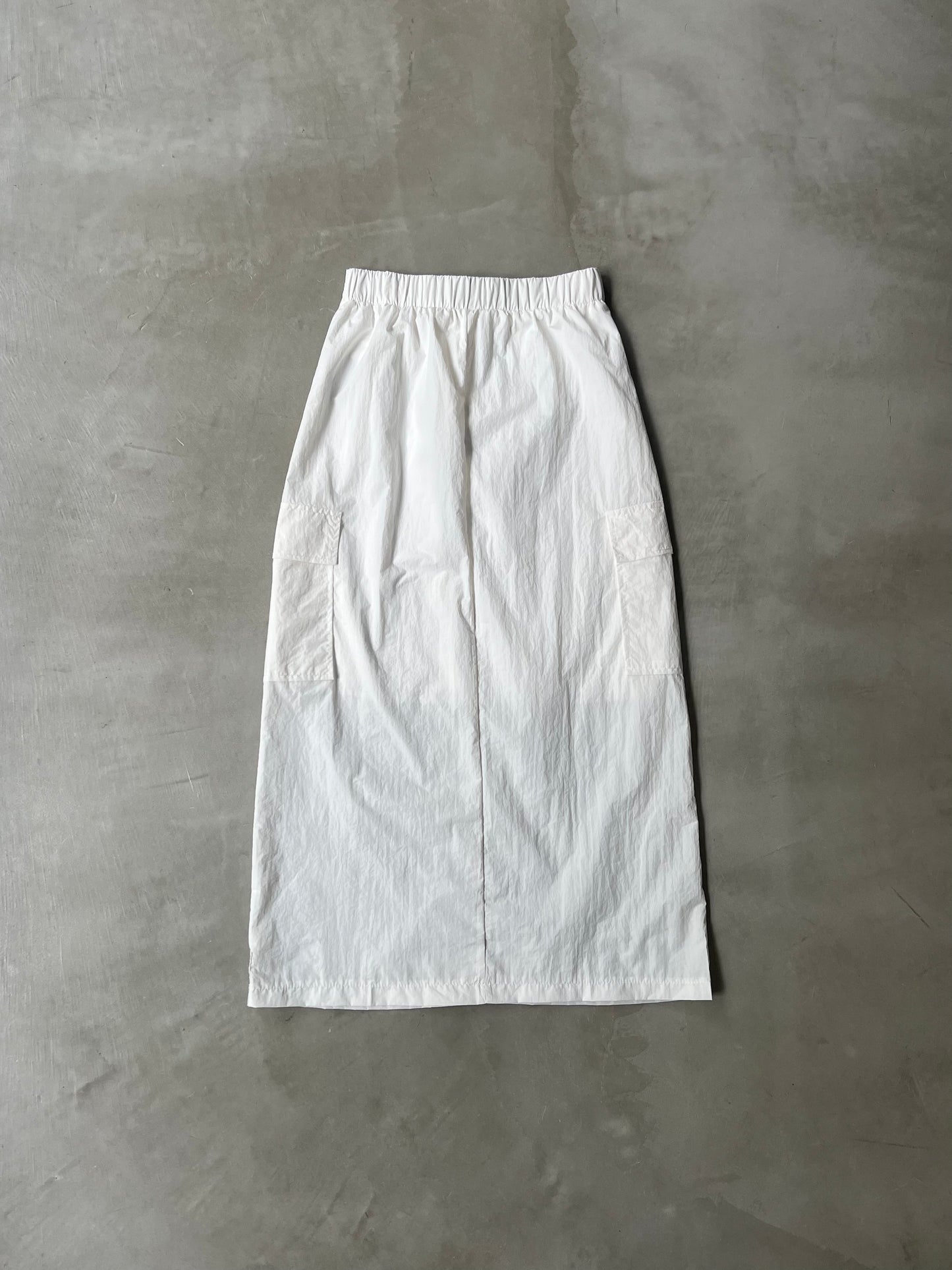 NYLON CARGO SKIRT “WHITE”