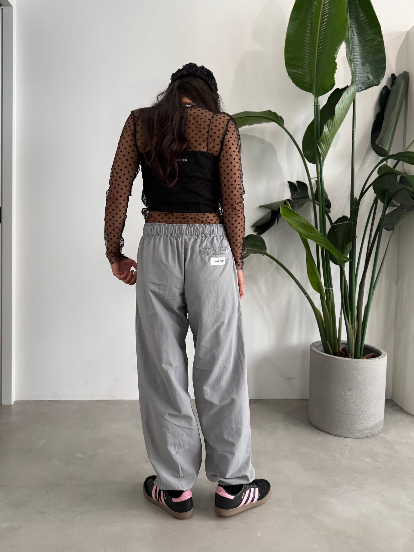 【MENS】WIDE NYLON PANT "GRAY"