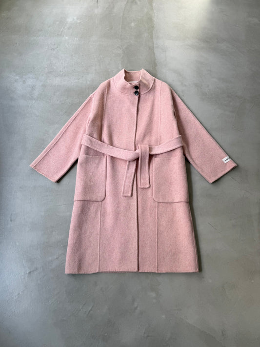 MELTON WOOL COAT "PINK"