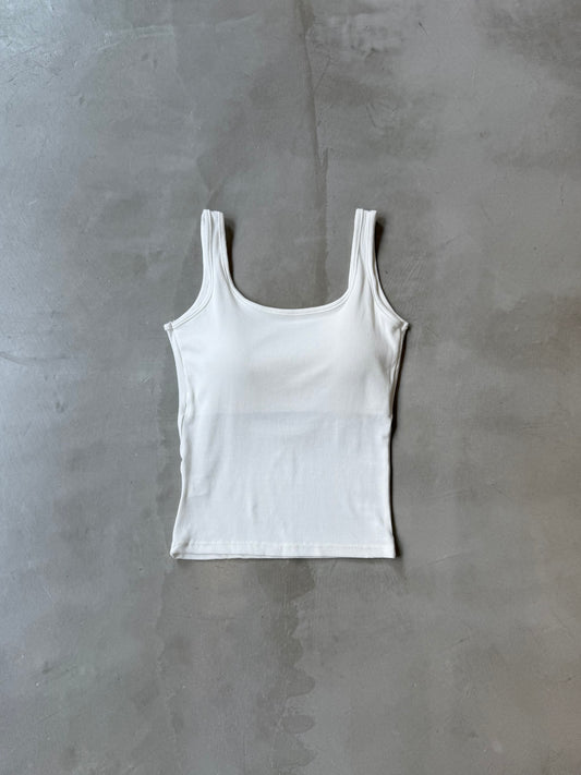 BACK OPEN TANK "WHITE