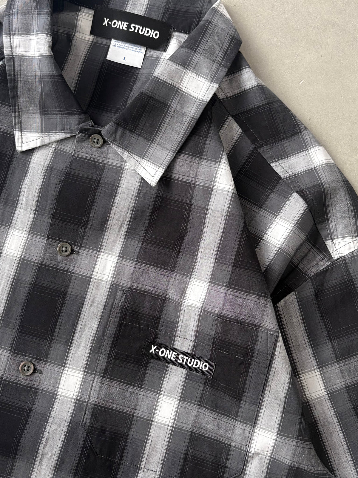 BOX FLANNEL SHIRT “BLACK”