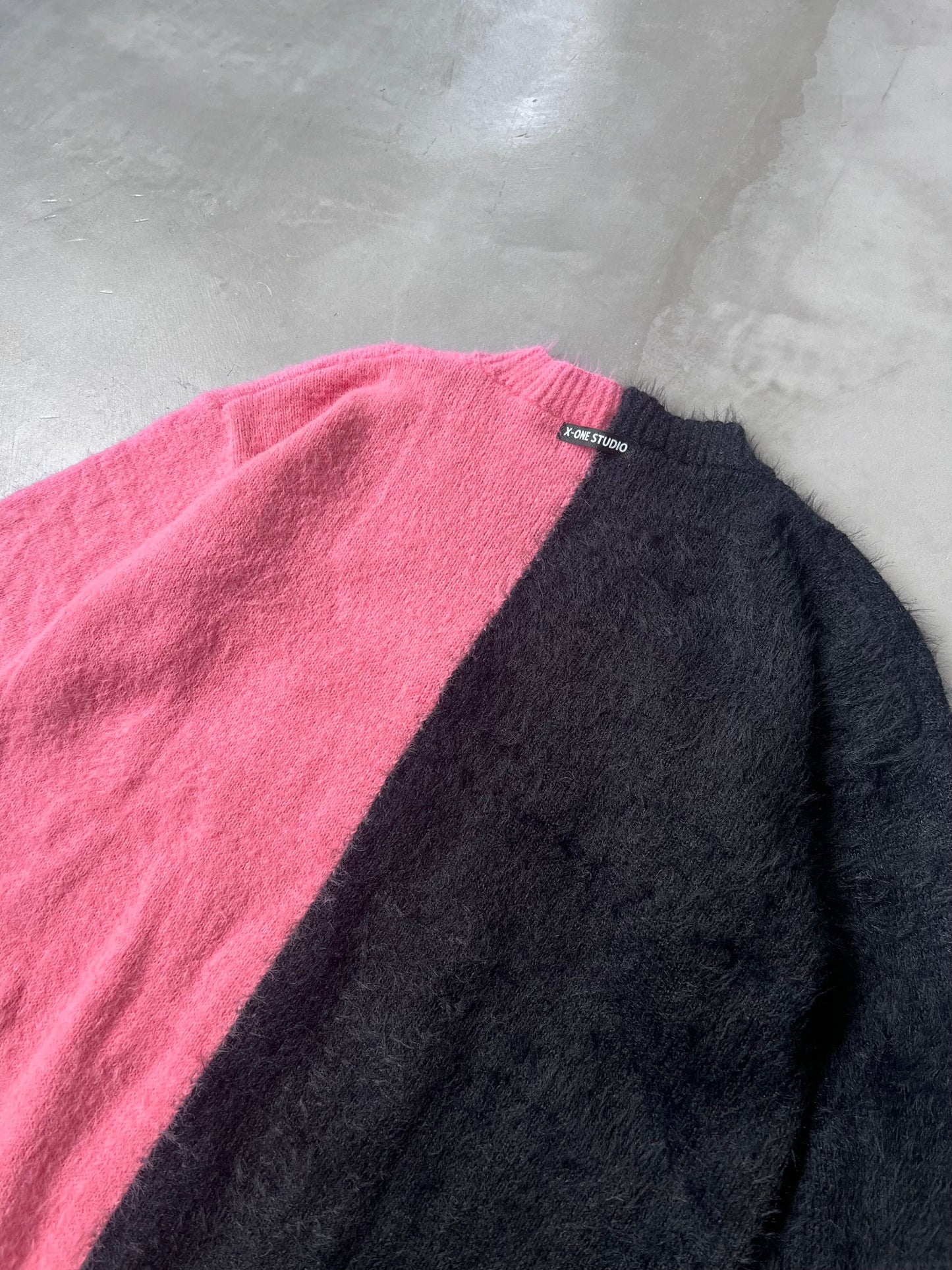 2 TONE CARDIGAN "PINK"