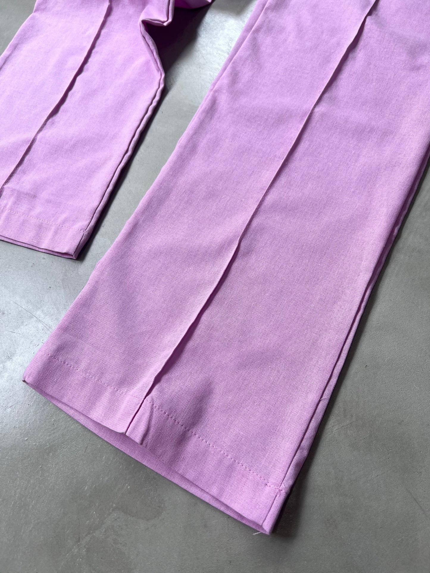 LINEN BLEND PANTS "PINK"