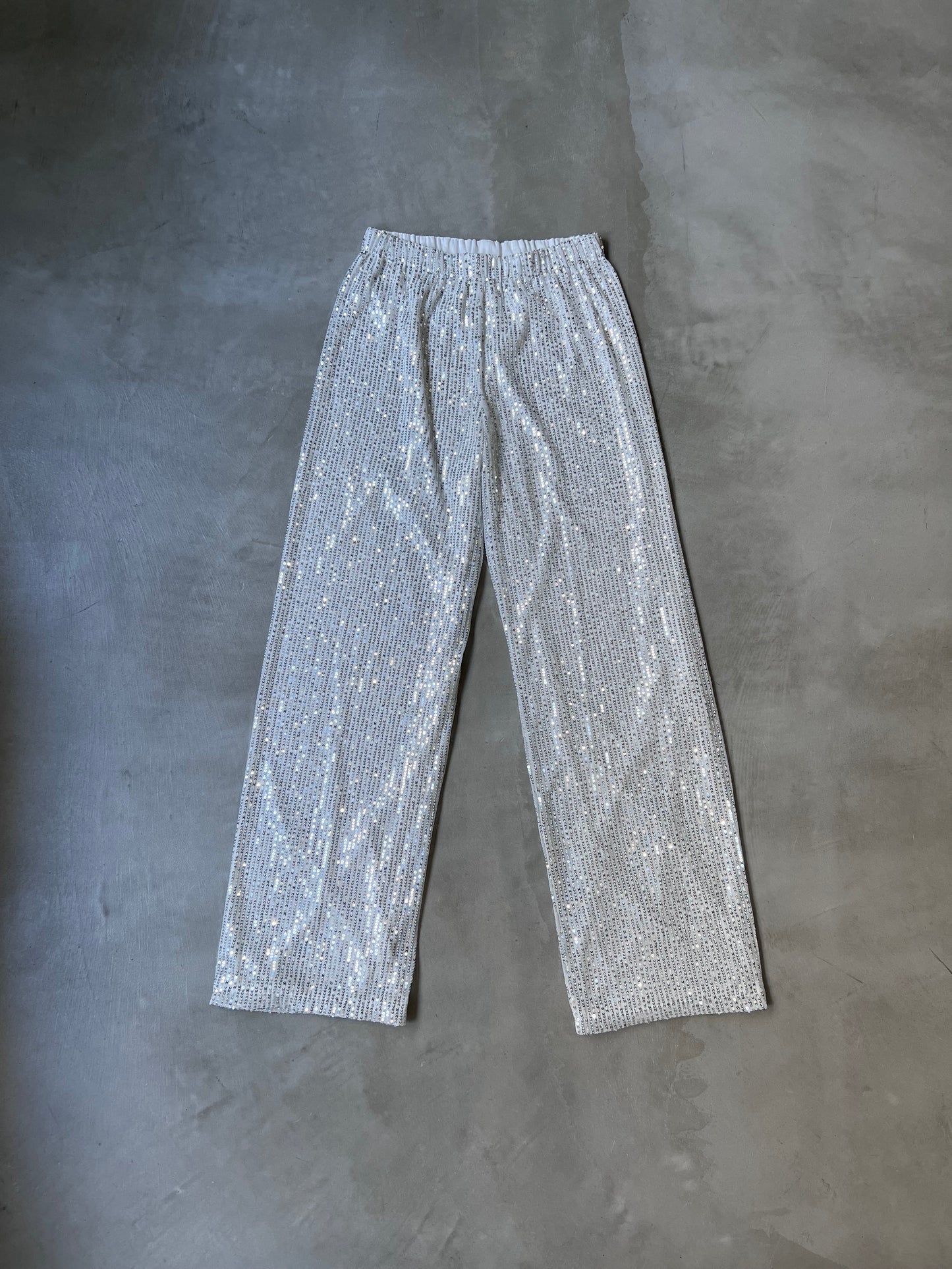 GLITTER PANTS "SILVER"