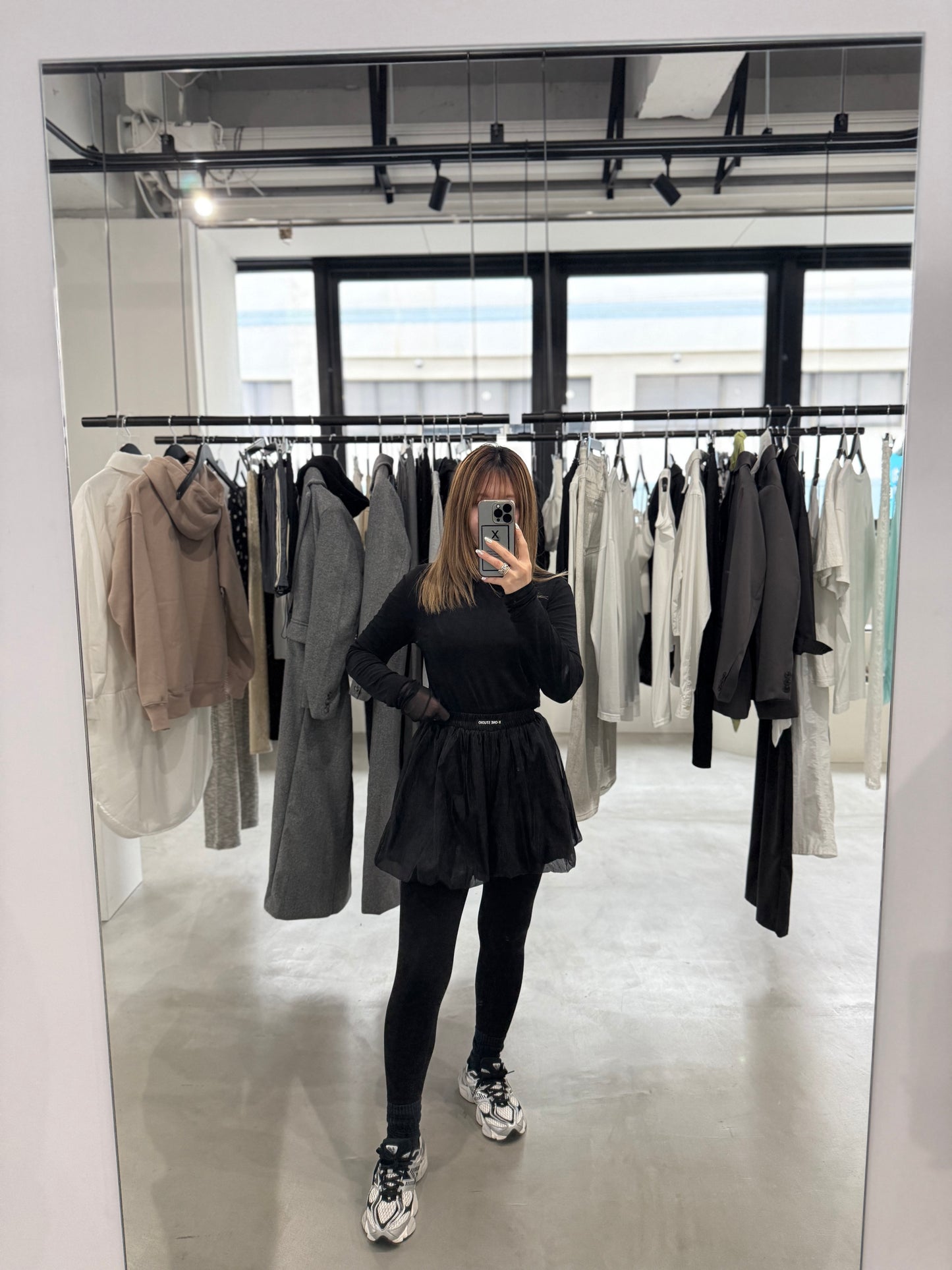 SHEER BALLOON PANT "BLACK"