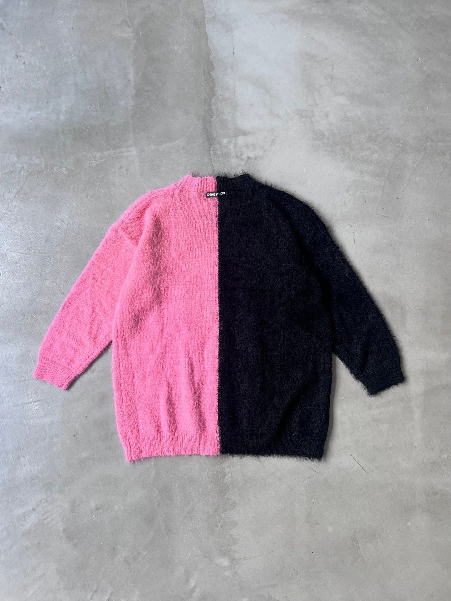 2 TONE CARDIGAN "PINK"