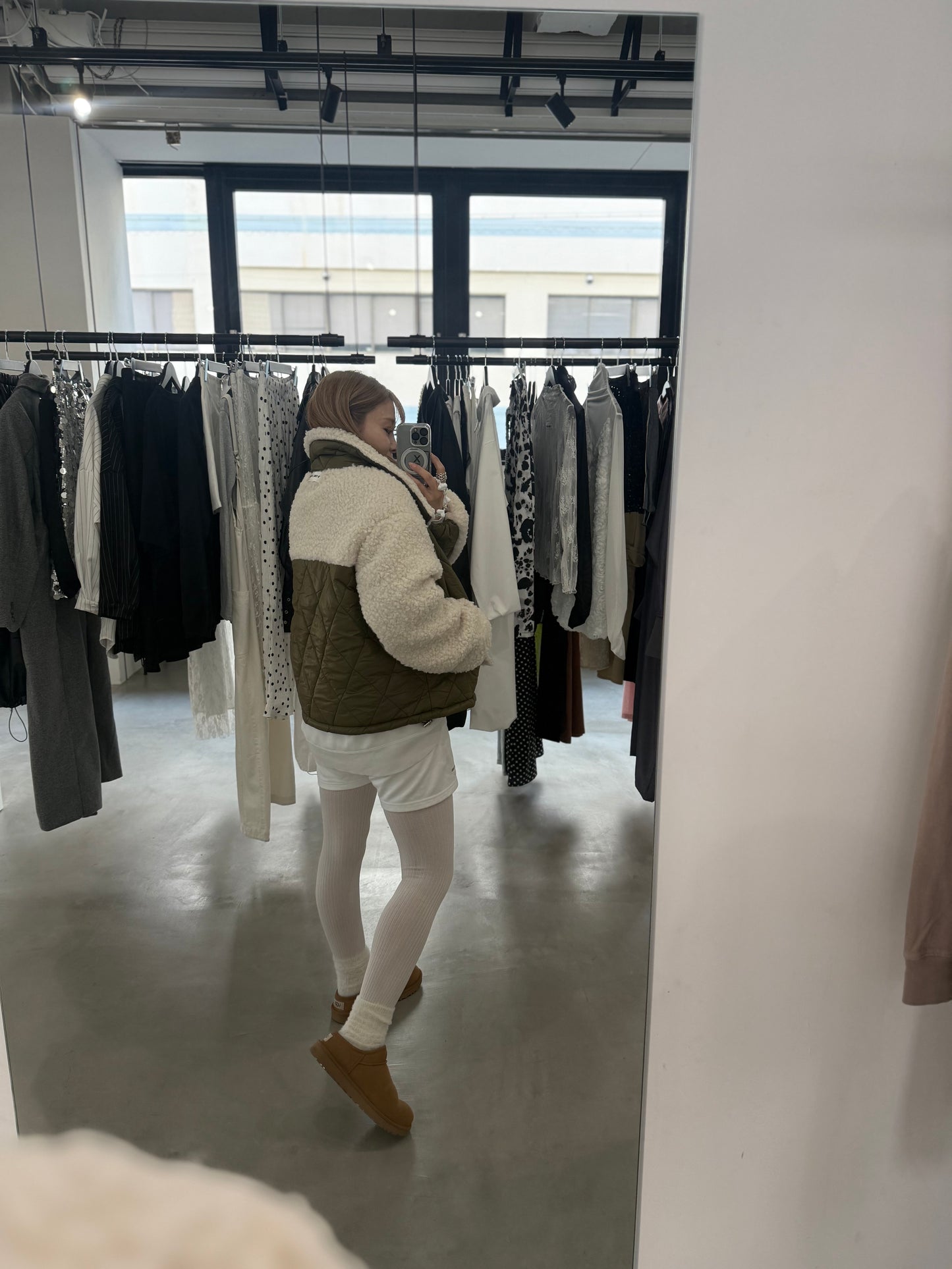 QUILTED BOA JACKET "OLIVE"