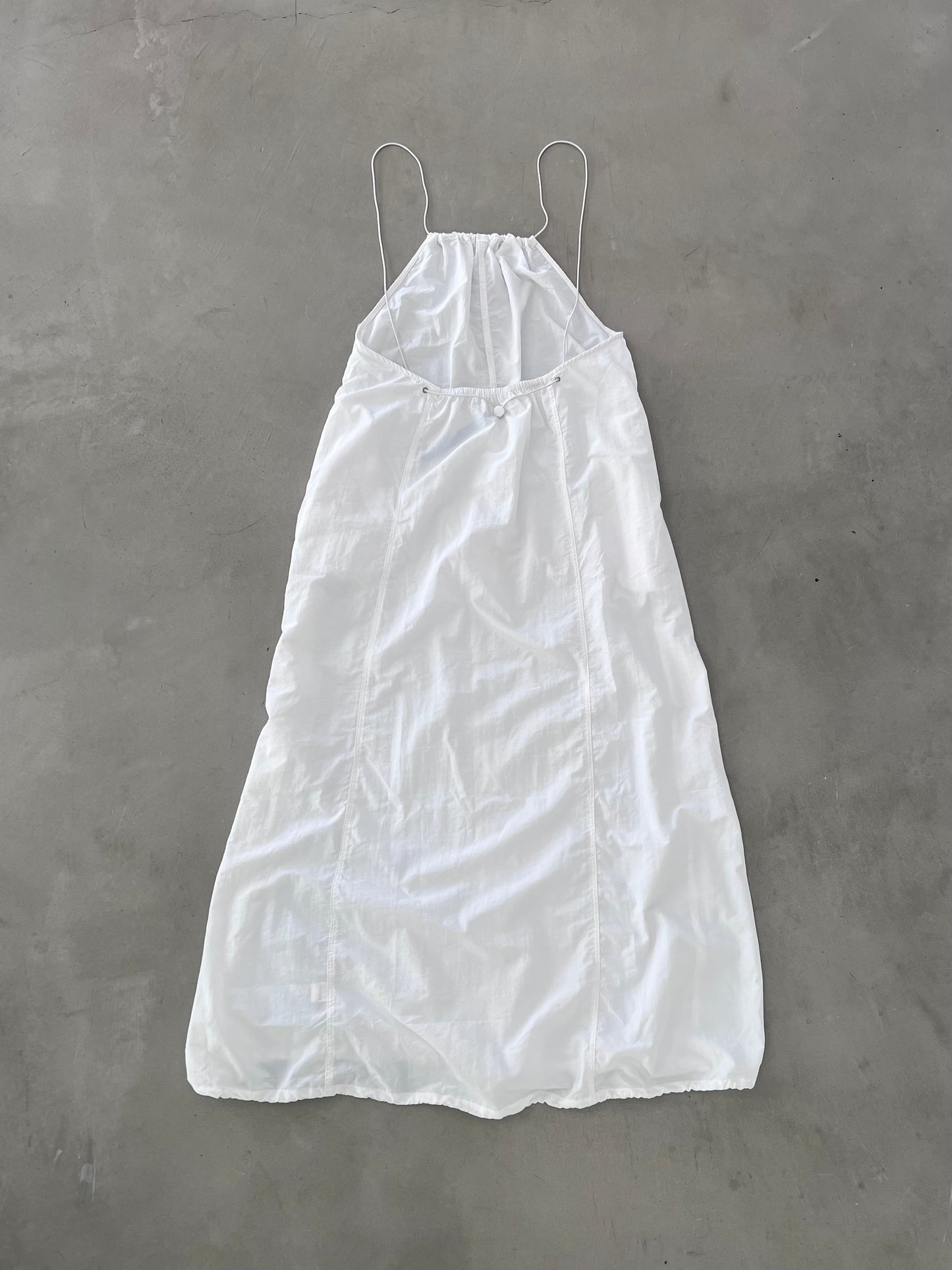 CODE NYLON DRESS "WHITE