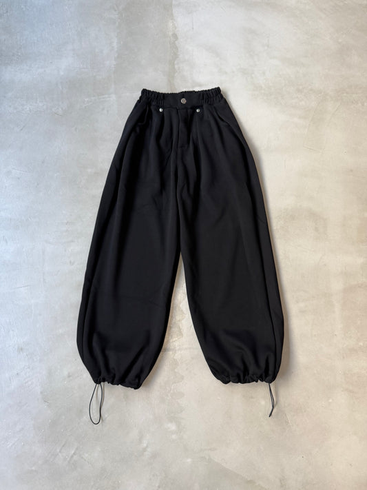 LOOSE WIDE SWEAT PANTS "BLACK"