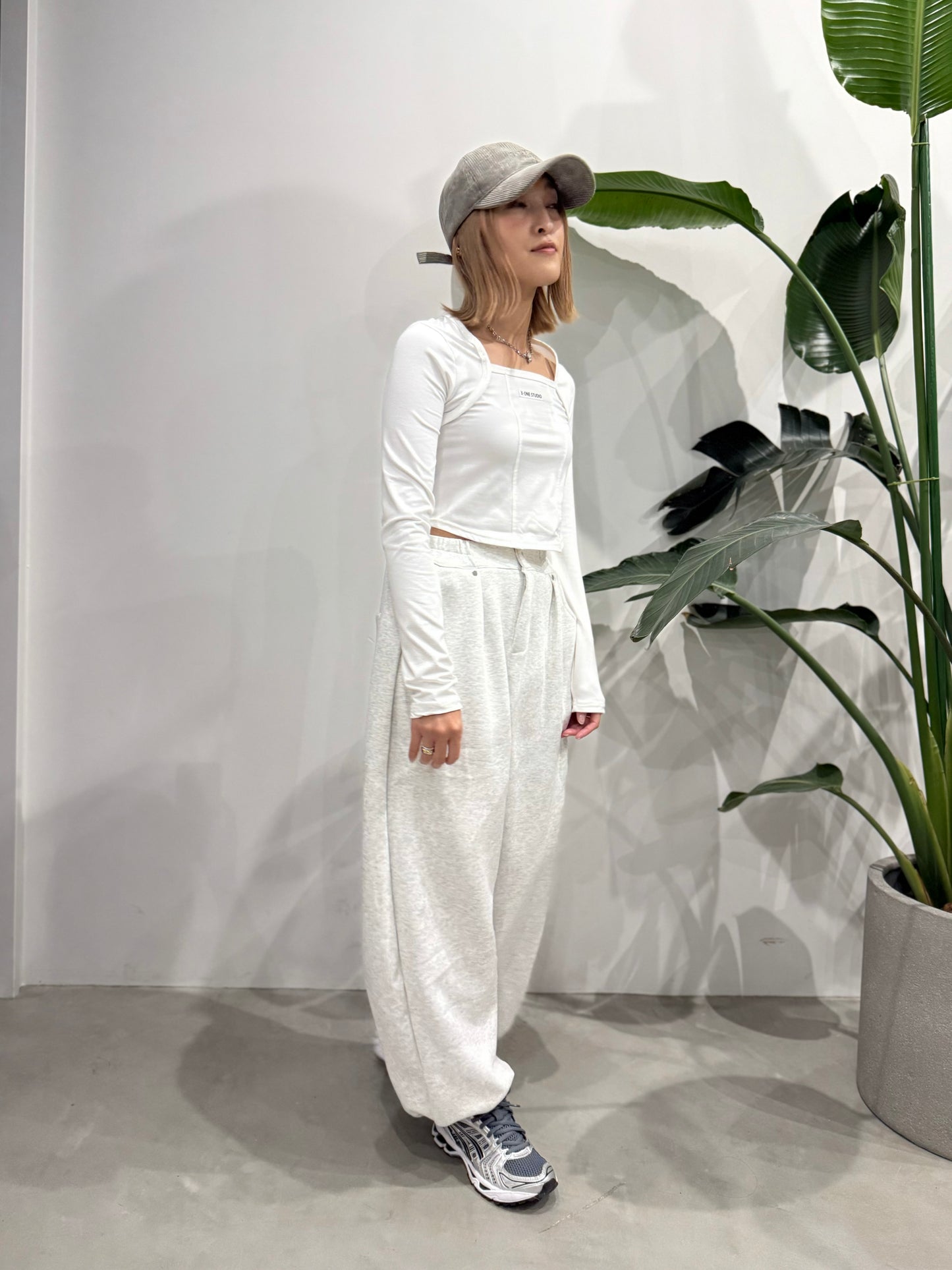 LOOSE SWEAT PANTS "ASH"