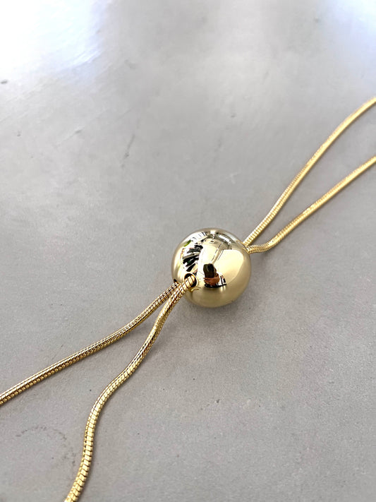 KNOT BALL NACKLACE "GOLD