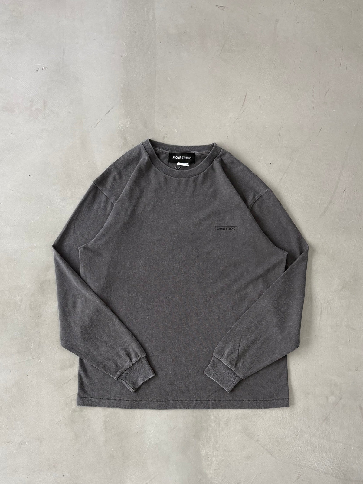 WASHED BOXLOGO L/S Tee “GRAY”