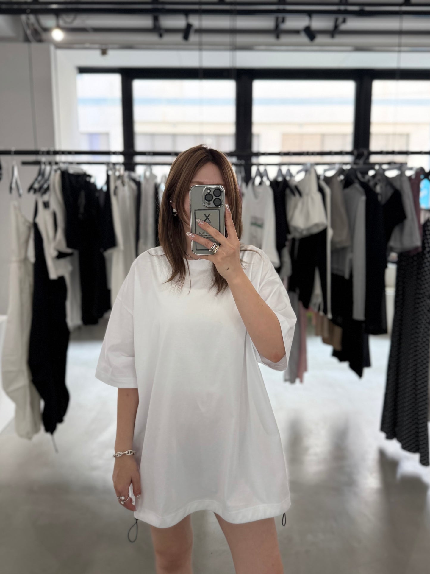 【MENS】X-ONE DRAWSTRING TEE "WHITE"