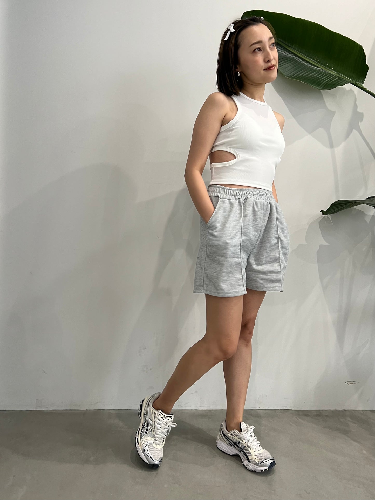 JERSEY SHORT PANTS "GRAY"