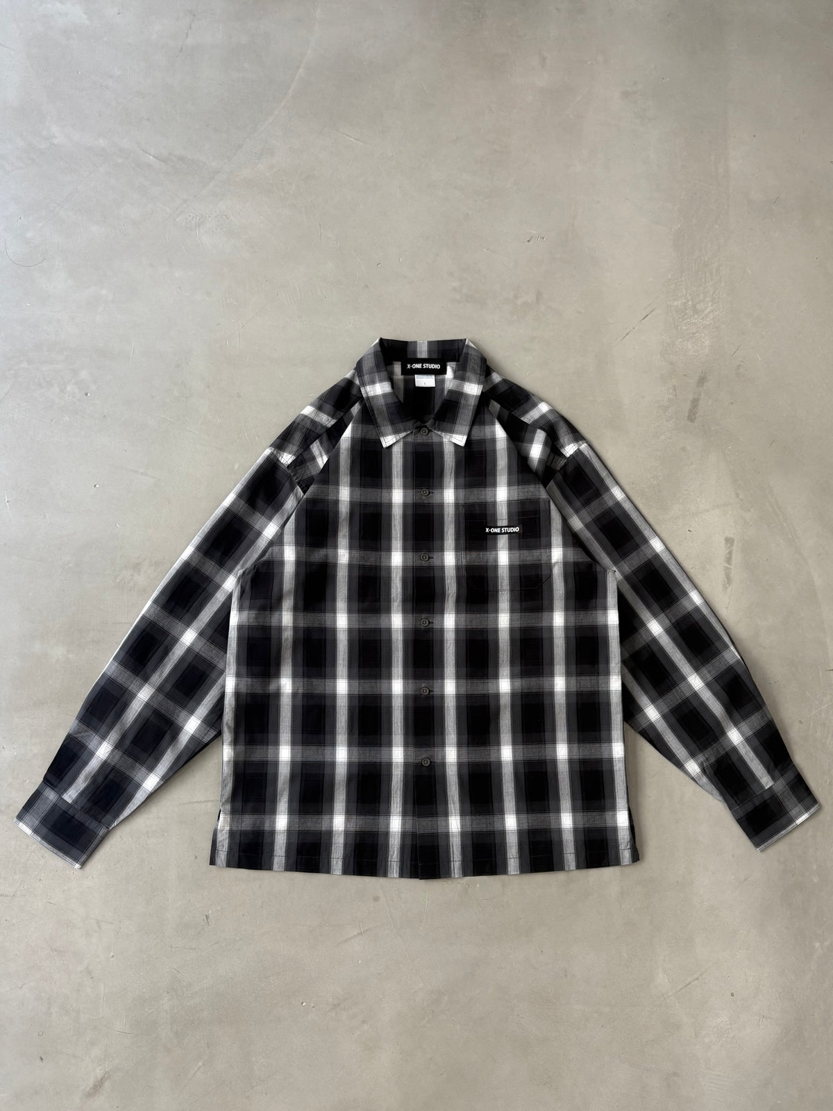 BOX FLANNEL SHIRT “BLACK”