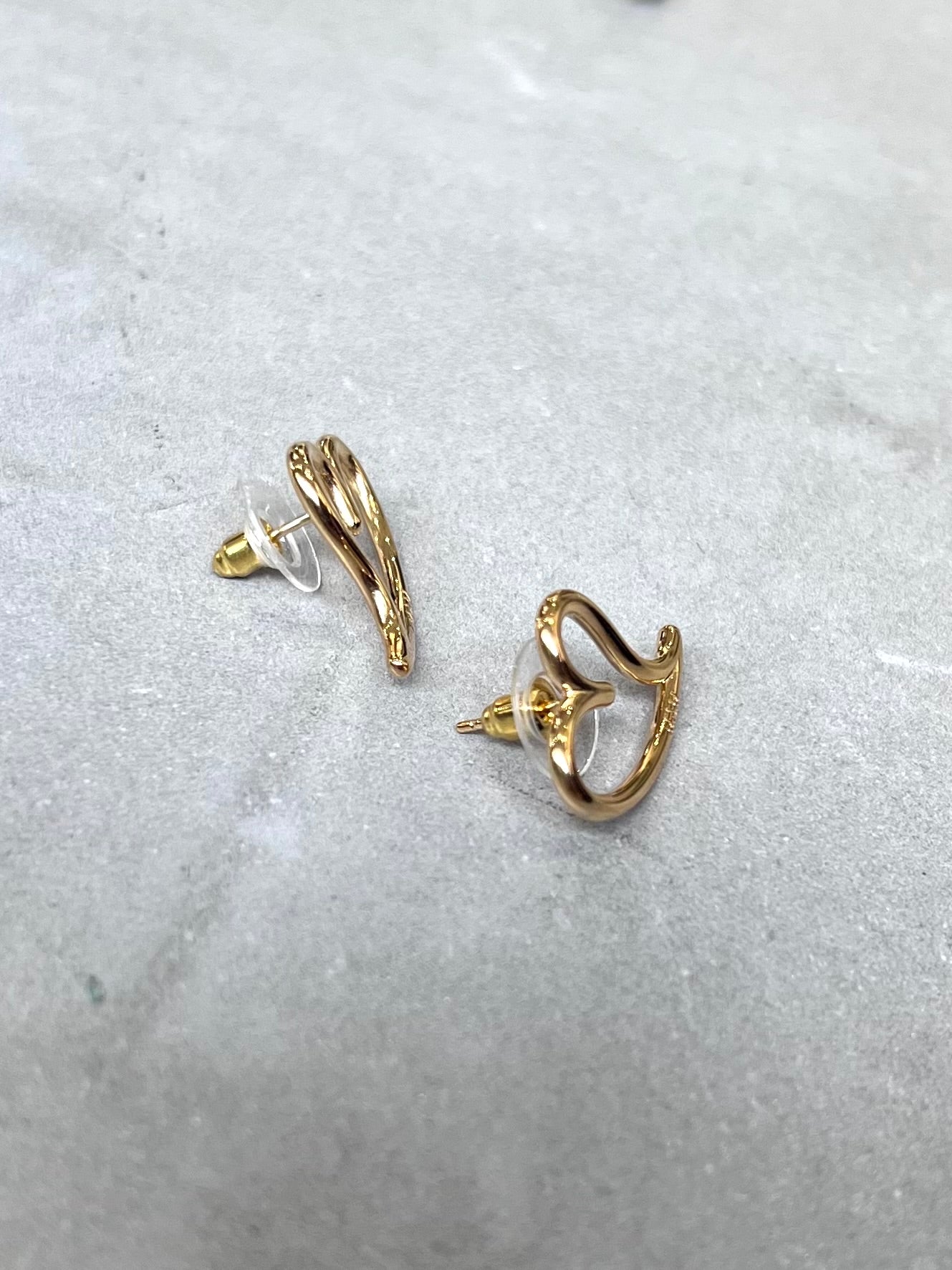 OPEN HEART EARRINGS "GOLD"