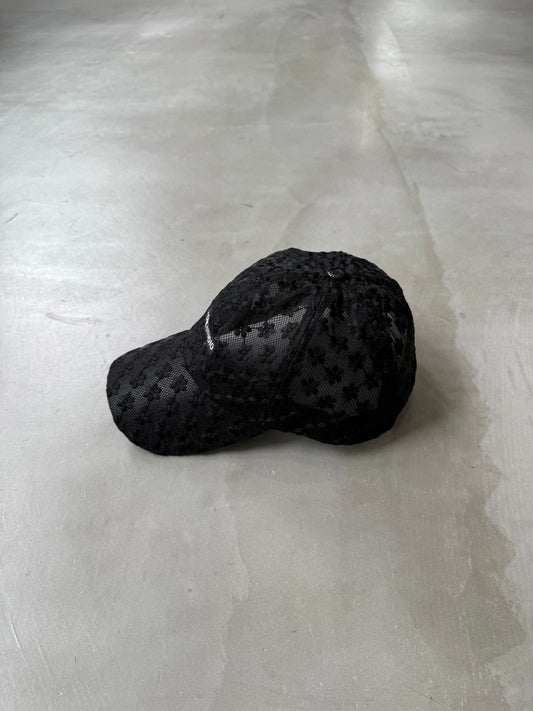 FLOWER LACE CAP "BLACK"