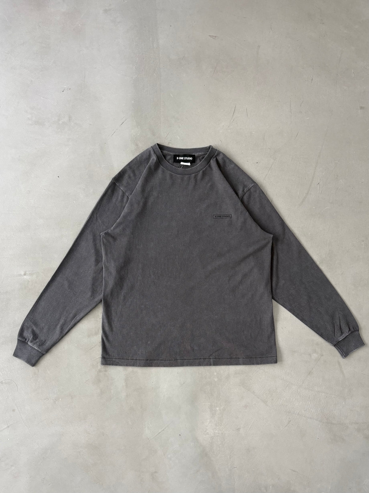 WASHED BOXLOGO L/S Tee “GRAY”