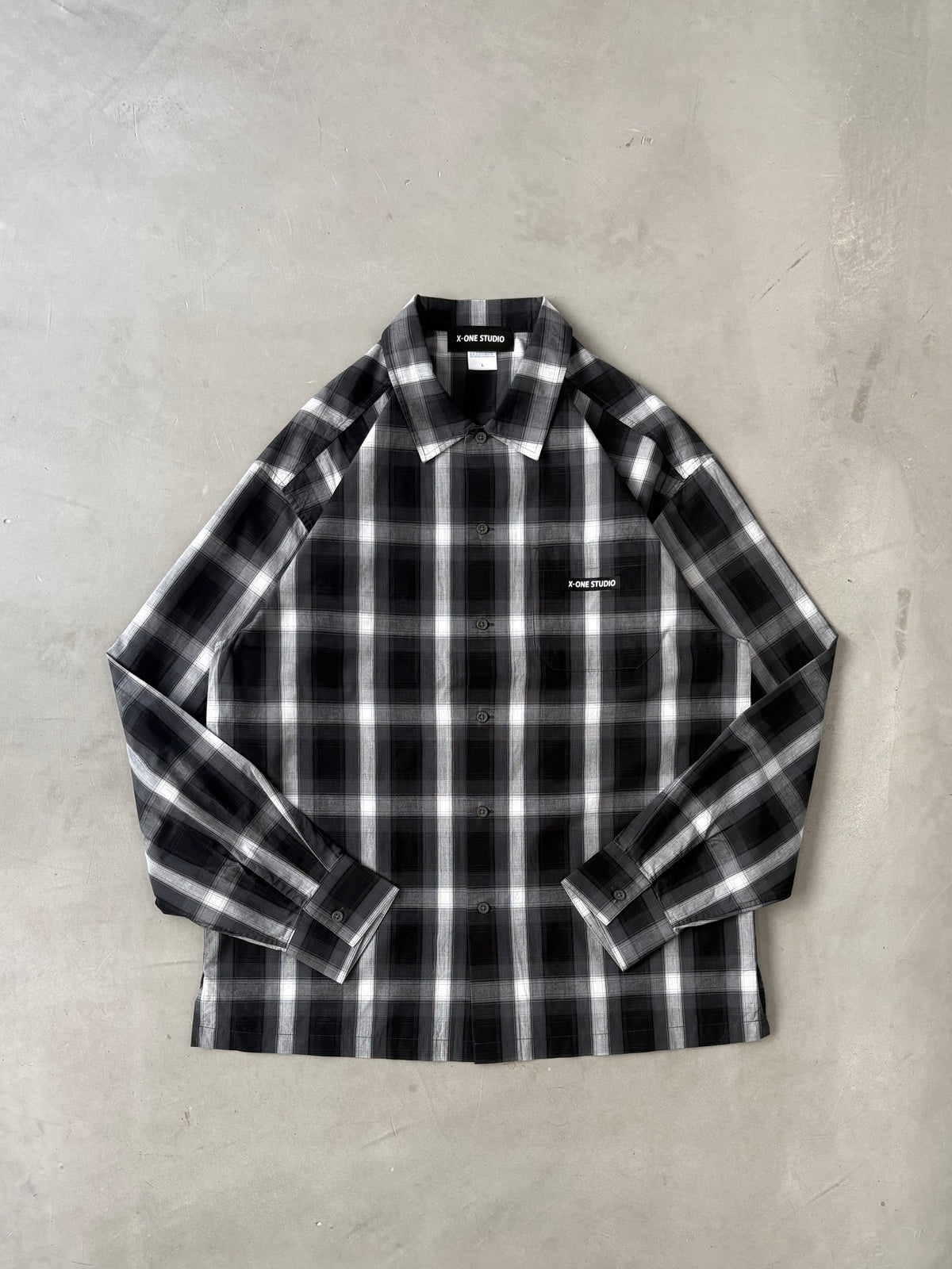 BOX FLANNEL SHIRT “BLACK”