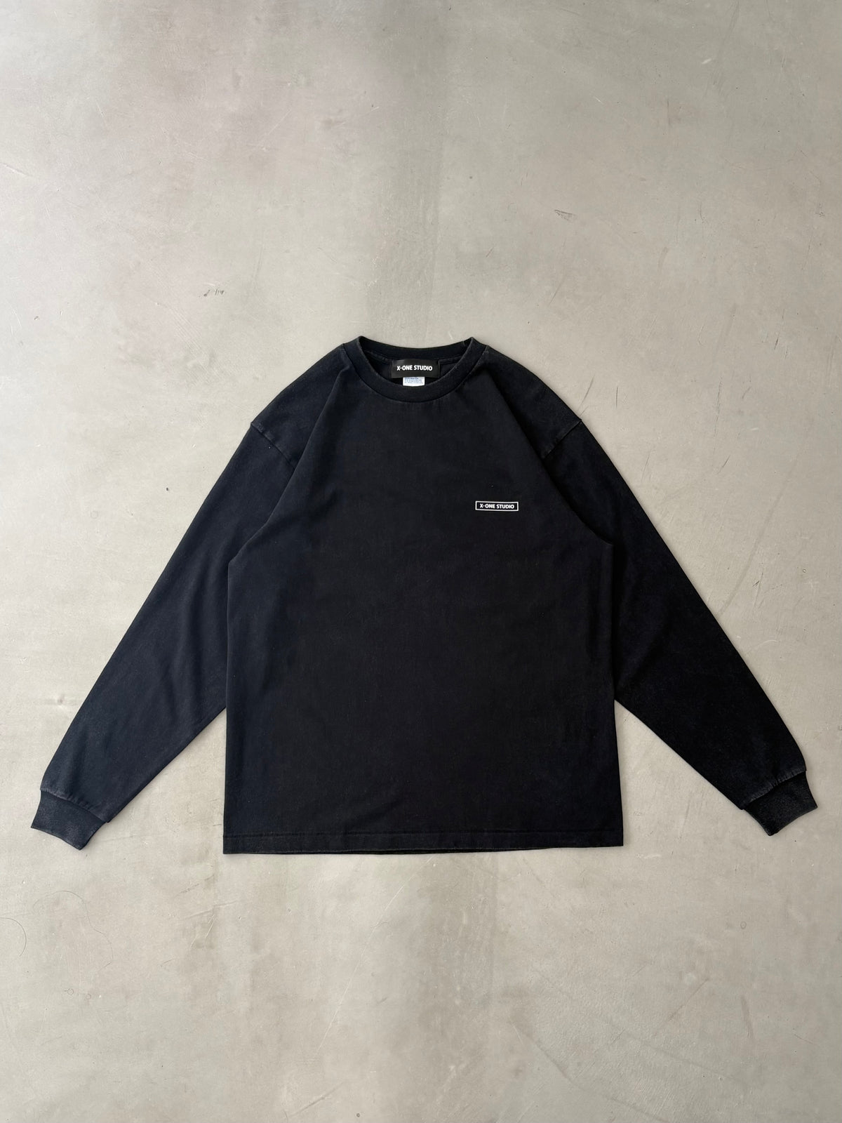 WASHED BOXLOGO L/S Tee “BLACK”