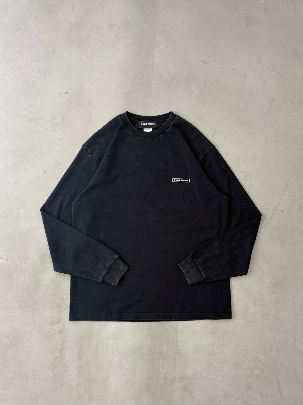 WASHED BOXLOGO L/S Tee “BLACK”