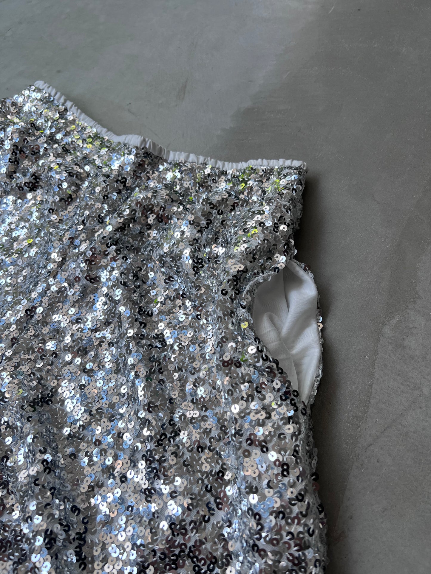 GLITTER SHORT PANTS "SILVER"