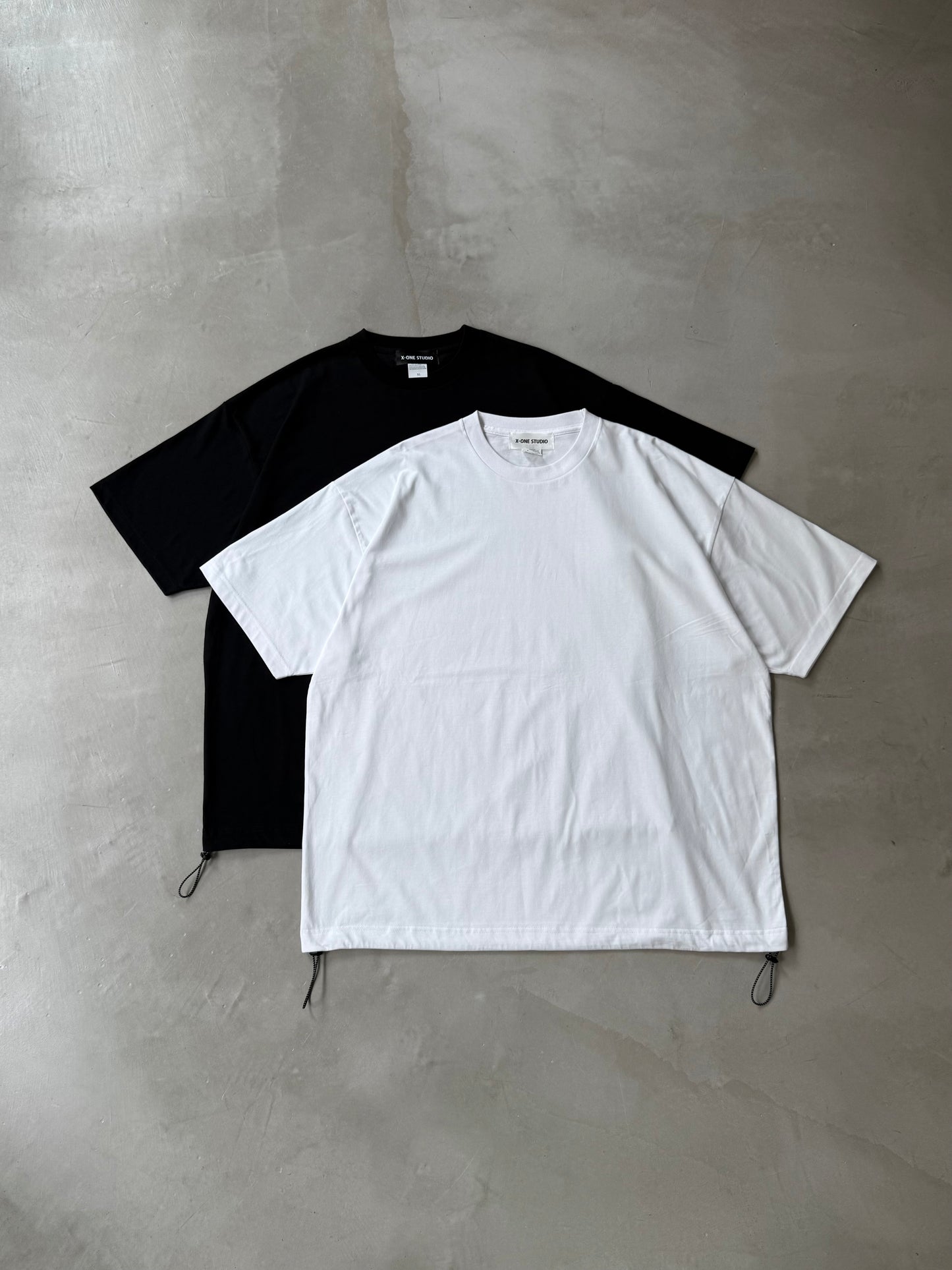 【MENS】X-ONE DRAWSTRING TEE "BLACK"