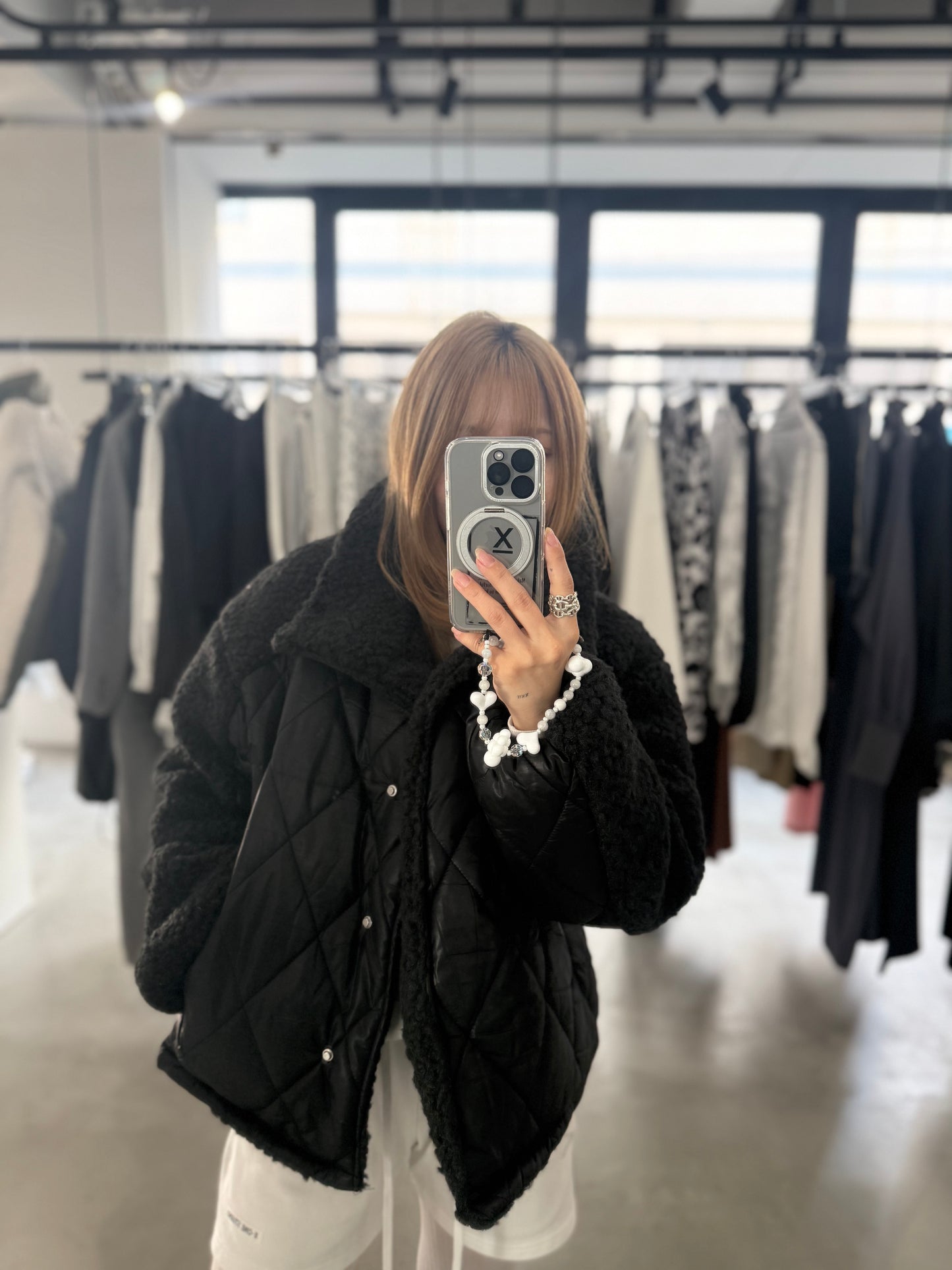 QUILTED BOA JACKET "BLACK"