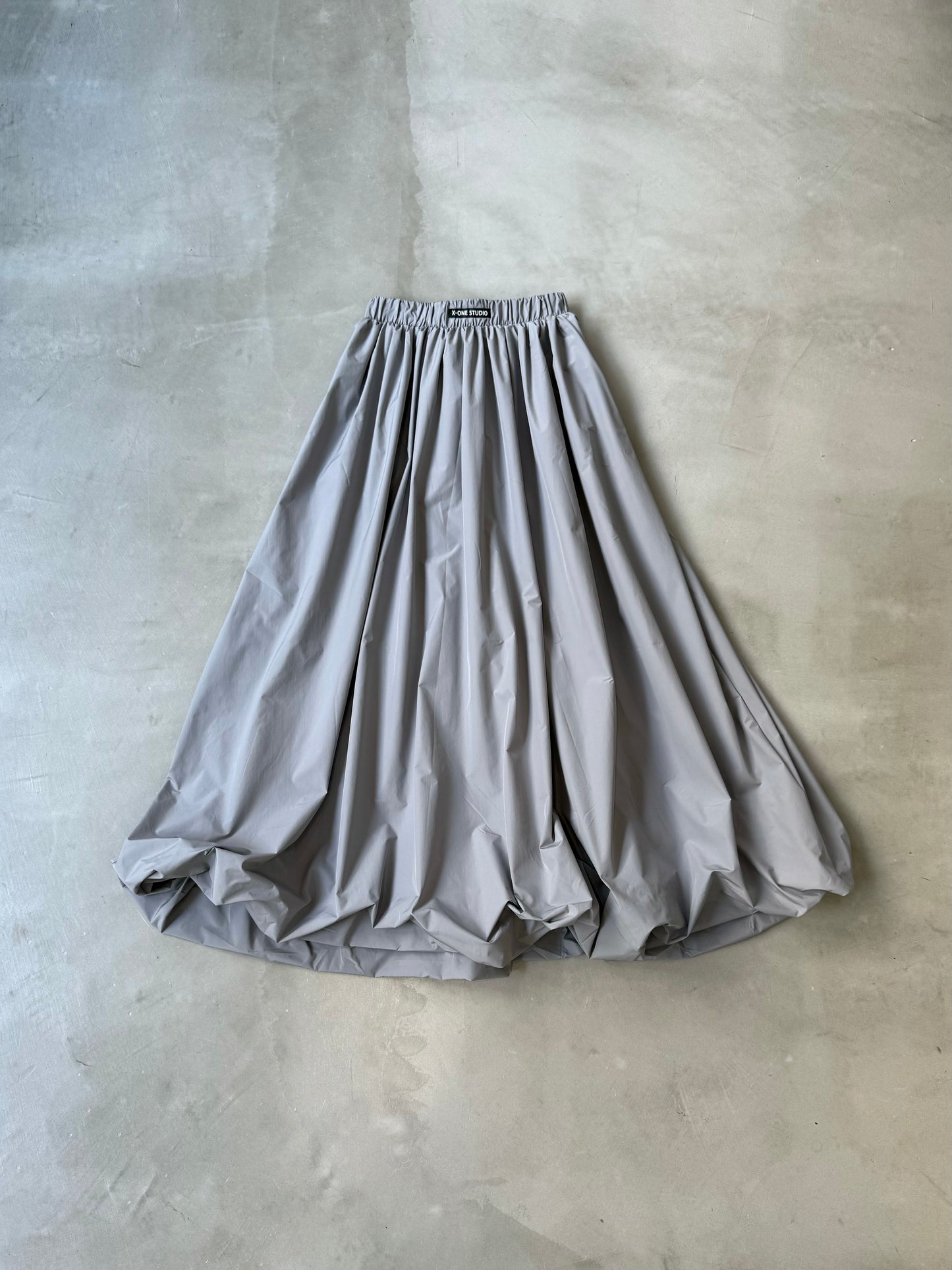 NYLON BALLOON SKIRT "GRAY"