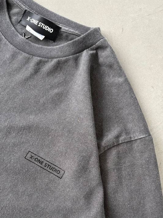 WASHED BOXLOGO L/S Tee “GRAY”