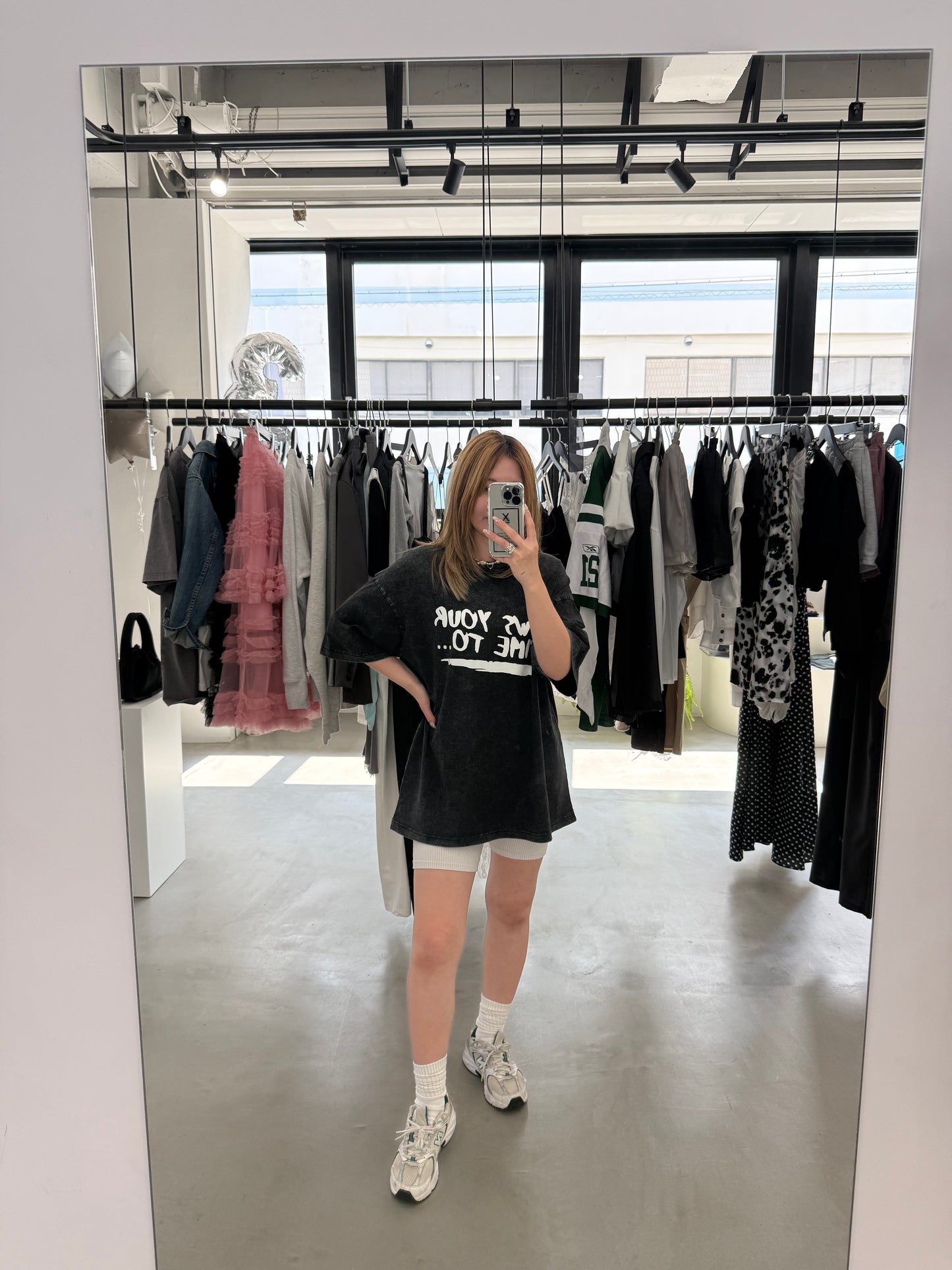 WASHED PRINT TEE "BLACK"