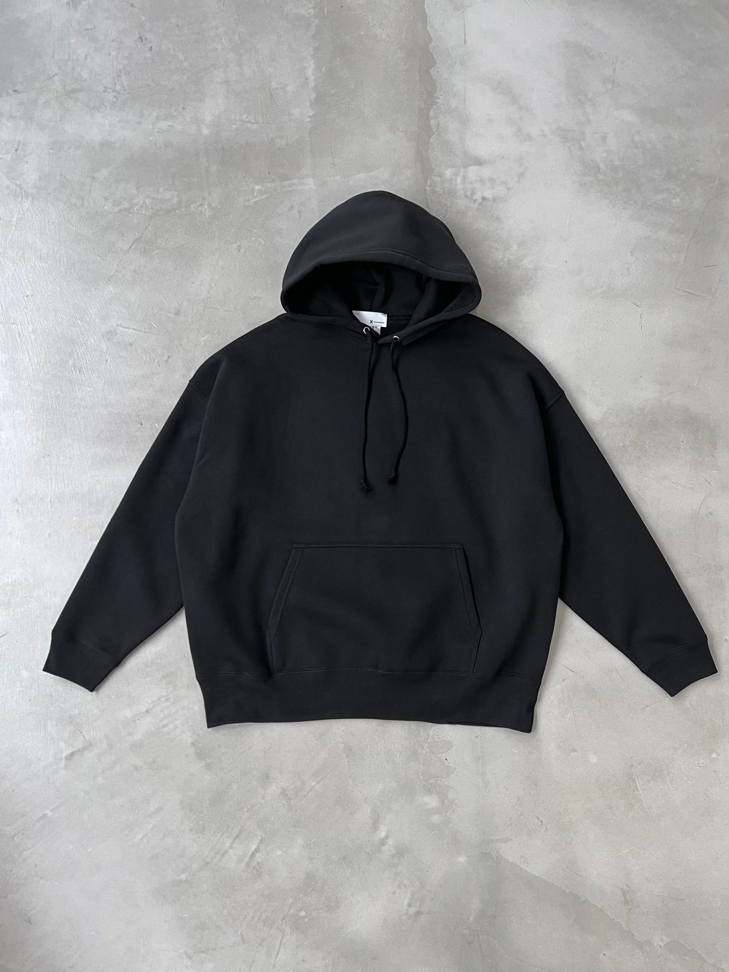 X-ONE WIDE HOODIE "BLACK"