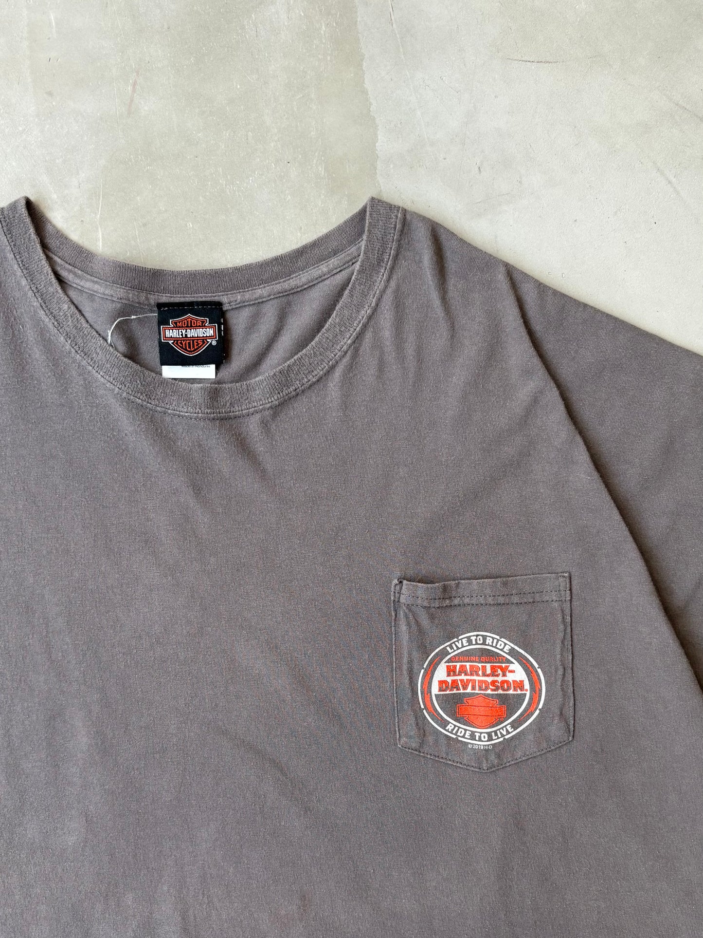 ［VINTAGE］Harley-Davidson Pocket T-shirt "BARNETT”