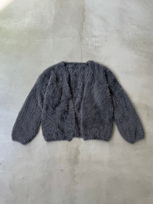 MINI SHAGGY CARDIGAN "GRAY"