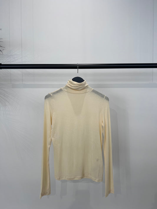 ROLL NECK JERSEY TOP “EGG”